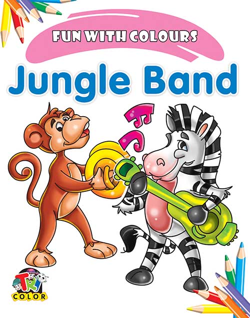 Tricolor Jungle Band Color book (Pack of 4)
