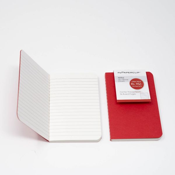 MYPAPERCLIP NANO POCKET NOTEPAD - 96 Ruled Pages (SET OF 2)