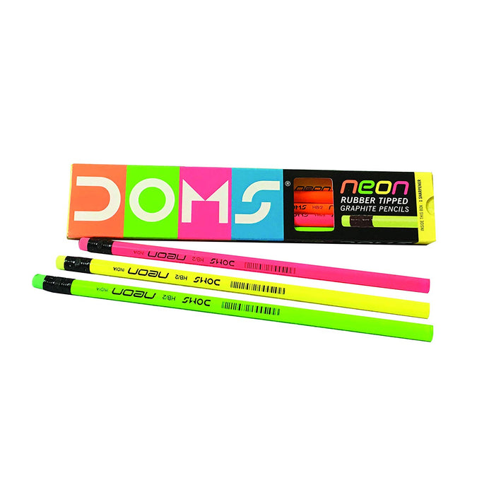 Doms Neon Pencils Pack of 10