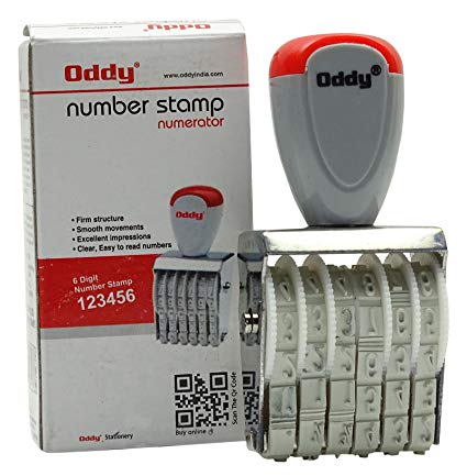 Oddy Number Stamp Numerator (6 digit)