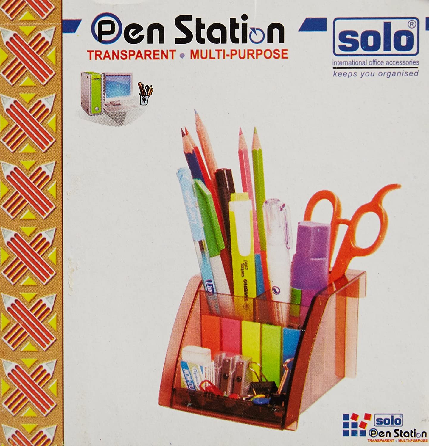 Solo DS- 201 Pen Holder - Transparent Blue