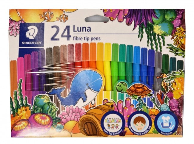 Staedtler Luna Fibre tip pens- 24 shades