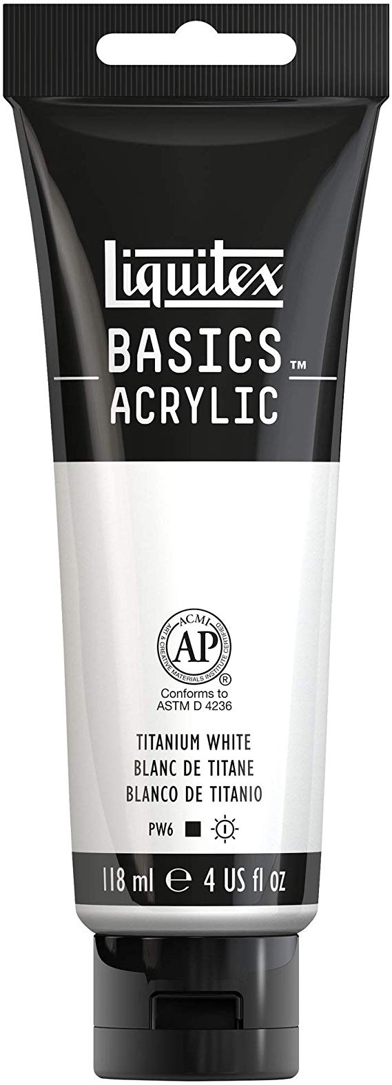 Liquitex Basics Acrylic Color- Titanium White (118ml)