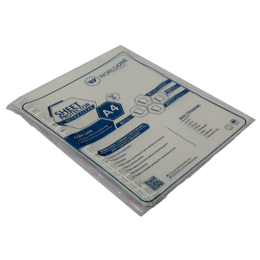 Worldone Sheet protector- A4 Thick sheet protector (Pack of 25)