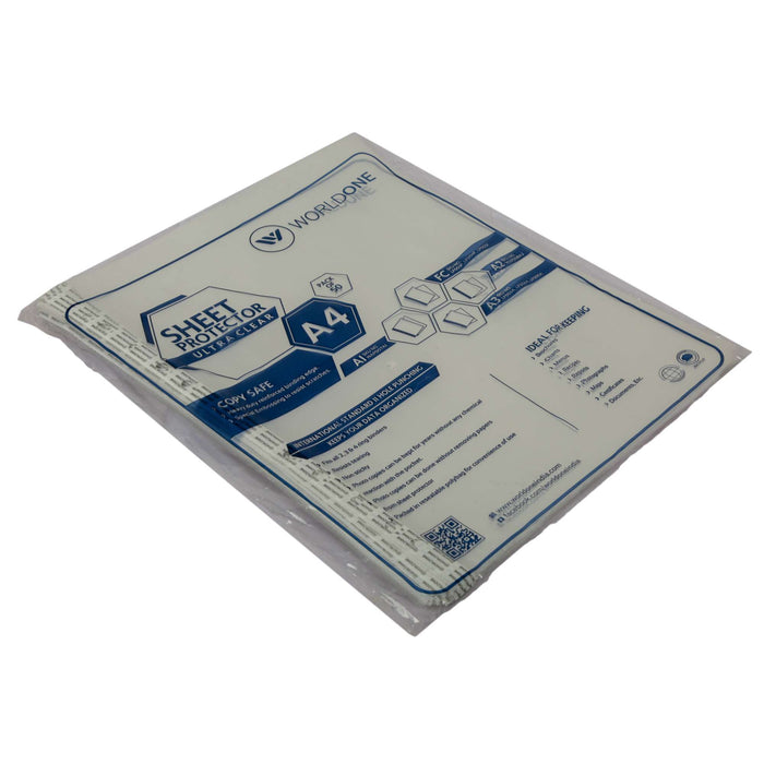 Worldone Sheet protector- A4 (Thick sheet protector) Pack of 50