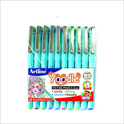 Artline Yoodle Fine Tip Pen-(Pack of 10)